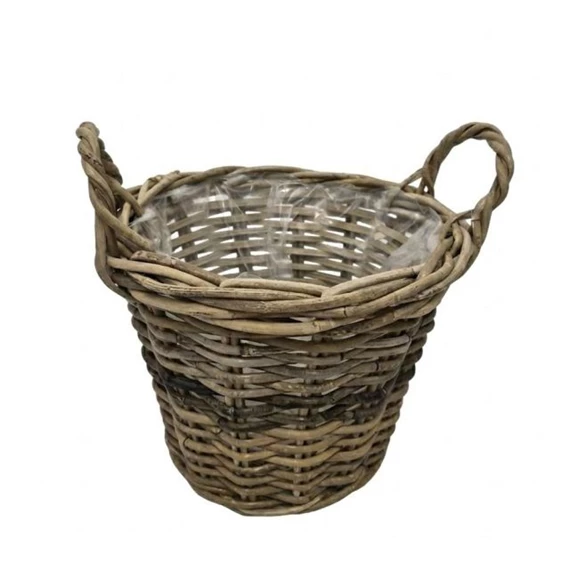 Kosár kerek bélelt füllel 30x23 cm