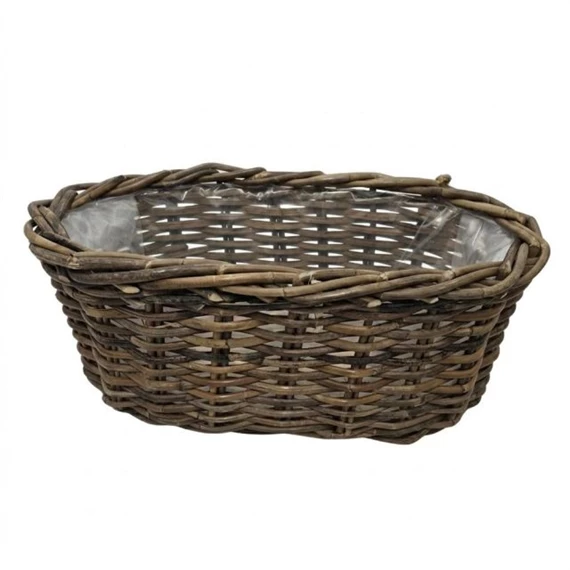 Kosár ovális bélelt 46x24x19 cm