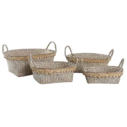 Kosár szett fonott 33x25x12 cm S/4