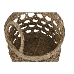Kosár szett füllel, kerek 30x30x40 cm S/3