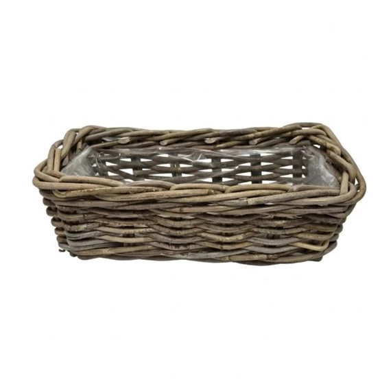 Kosár szögletes bélelt 39x19x14 cm