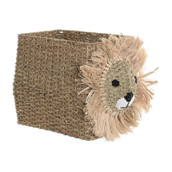 Kosár szögletes, oroszlán 32x47x36 cm