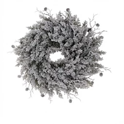Koszorú thuja, tobozzal, havas 50 cm