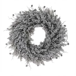 Koszorú thuja, tobozzal, havas 55 cm