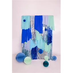 Krepp papír 5 cm/10 m, 6 db-os készlet, kék-zöld mix S/6