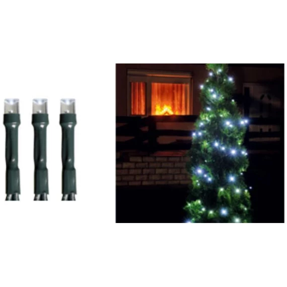 LED-es fényfüzér, kültéri, 8 program, 200 LED, 14 m