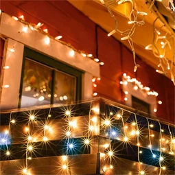 LED-es sziporkázó jégcsap fényfüggöny, 200 LED, 5 m