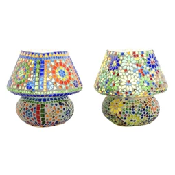 Lámpa asztali, mozaikos 19x19x22 cm 2 féle