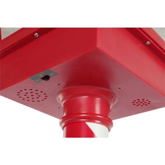 Lámpás LED-es zenélő, havazó 30x30x180 cm