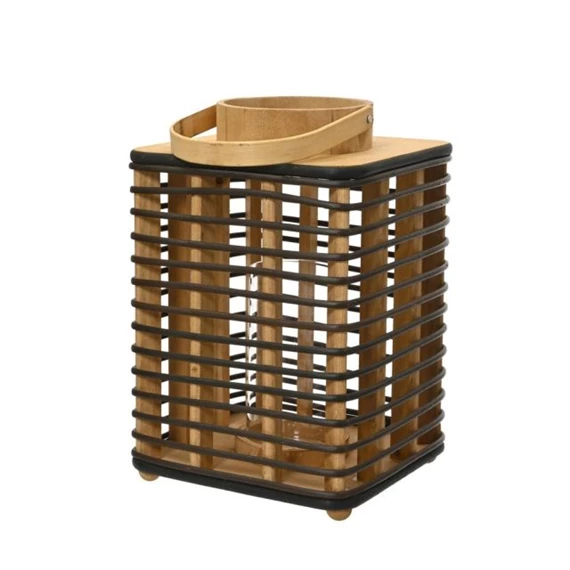 Lámpás fa 29x19,5x19,5 cm barna