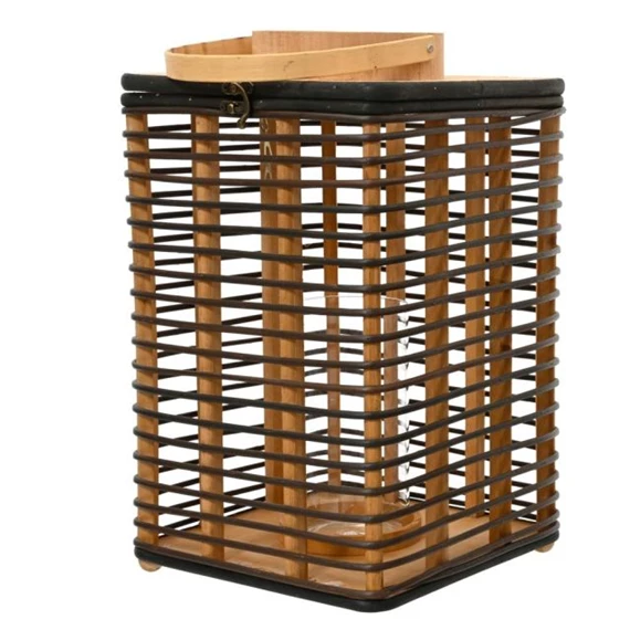 Lámpás fa 40x24,5x24,5 cm barna