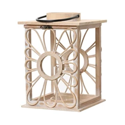 Lámpás fa 9,5x9,5x30 cm natúr