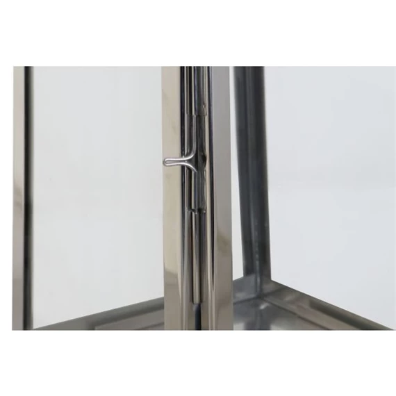 Lámpás krómozott 20x20x40 cm