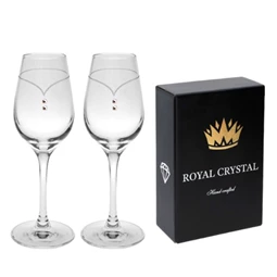 Likőrös pohár Swarovski kristállyal 75 ml 14,5x5,2 cm S/2