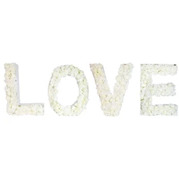 "Love" felirat selyemvirággal 100x300 cm