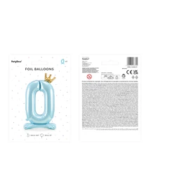 Lufi 0-s szám álló fólia 84 cm égkék