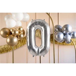 Lufi 0-ás szám fólia 72 cm ezüst