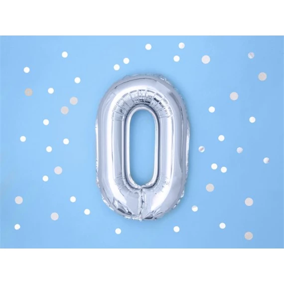 Lufi 0-s szám fólia 35 cm ezüst