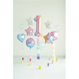 Lufi 1-es szám fólia 86 cm pasztell szivárvány