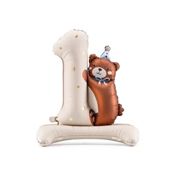 Lufi 1-es szám fólia macival 81x72 cm