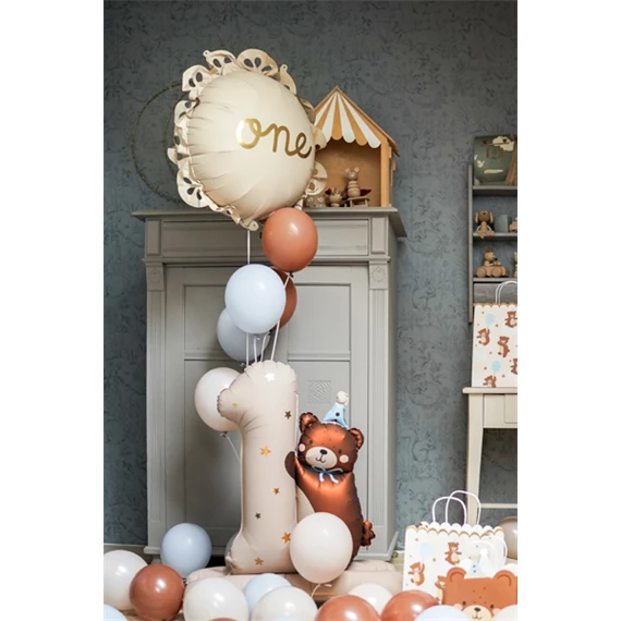 Lufi 1-es szám fólia macival 81x72 cm