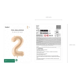 Lufi 2-es szám fólia 72 cm bézs