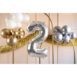 Lufi 2-es szám fólia 72 cm ezüst