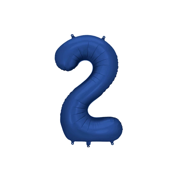 Lufi 2-es szám fólia 86 cm tengerészkék