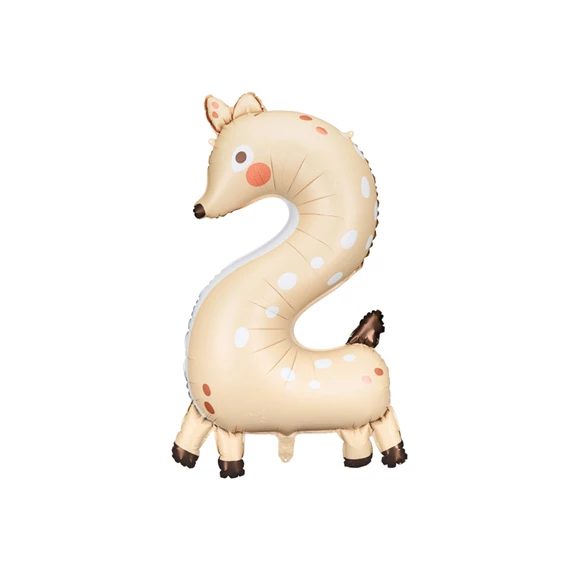 Lufi 2-es szám fólia őzike 65x102 cm mix