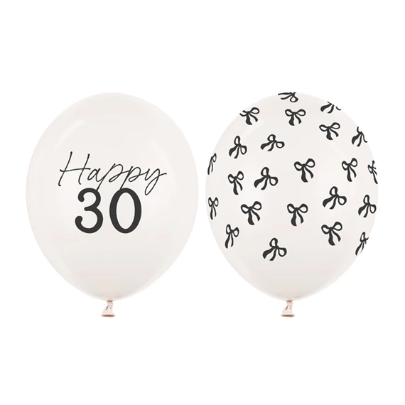 Lufi 30 cm, 30 darab, pasztell törtfehér S/50