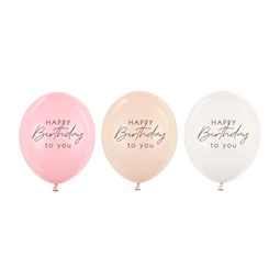 Lufi 30 cm boldog születésnapot rózsaszín mix S/50