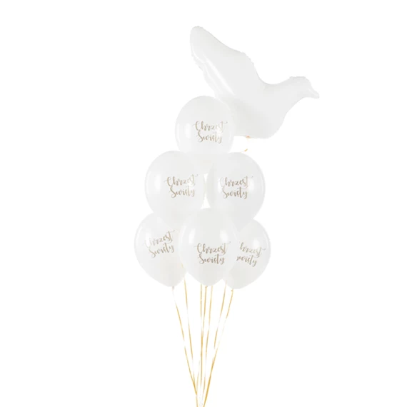 Lufi 30 cm chrzest swiety pasztell tiszta fehér S/6