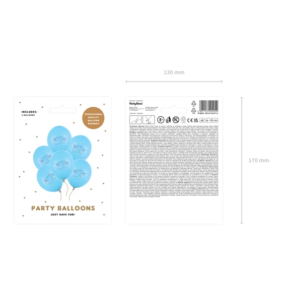 Lufi 30 cm cipőcske pasztell babakék S/6