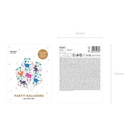 Lufi 30 cm dinoszauruszok pasztell tiszta fehér S/6