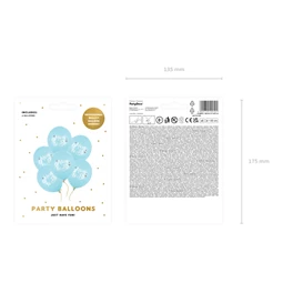 Lufi 30 cm mom to be pasztell világoskék S/6