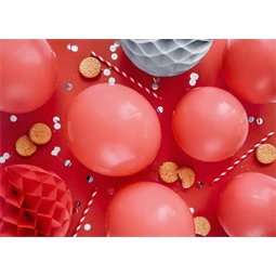 Lufi 30 cm pasztell piros S/100