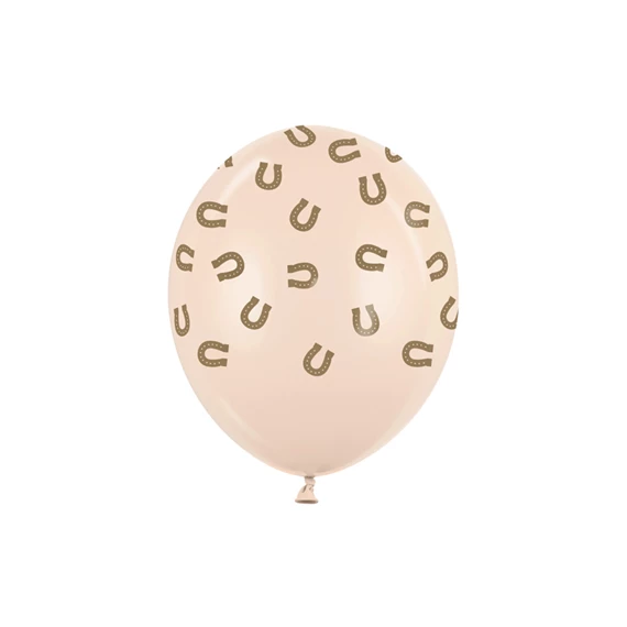 Lufi 30 cm patkó mintás pasztell alabástrom S/6