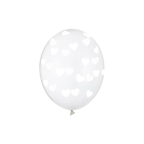 Lufi erős 30 cm szívek kristálytiszta S/50