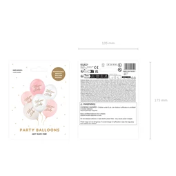 Lufi 30 cm, üdvözlünk baba, rózsaszín mix S/6