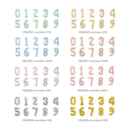 Lufi 3-as szám fólia 72 cm világos rózsaszín