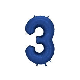 Lufi 3-as szám fólia 86 cm tengerészkék