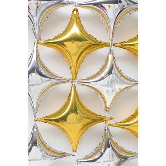 Lufi 4 ágú csillag fólia 45 cm arany