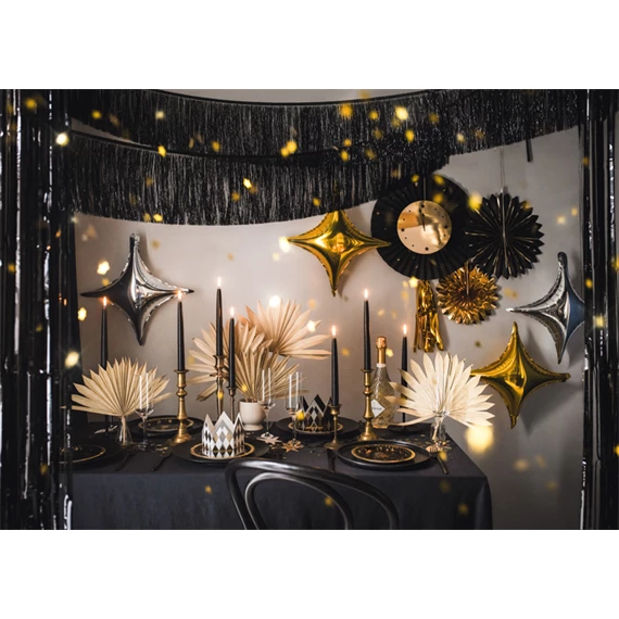 Lufi 4 ágú csillag fólia 45 cm ezüst