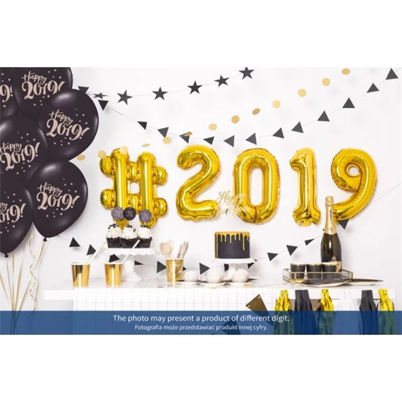 Lufi 4-es szám fólia 35 cm arany