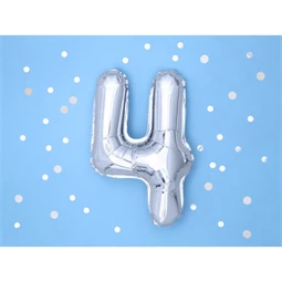 Lufi 4-es szám fólia 35 cm ezüst