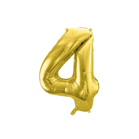 Lufi 4-es szám fólia 72 cm világos arany