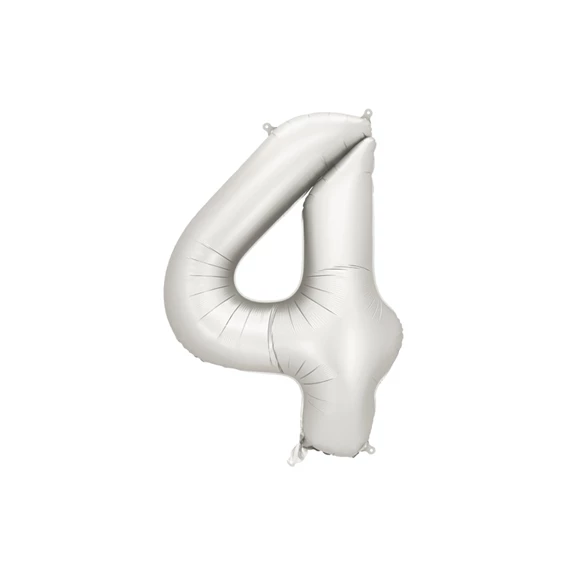 Lufi 4-es szám fólia 86 cm ezüst