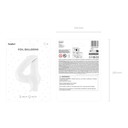 Lufi 4-es szám fólia 86 cm fehér