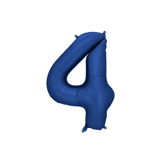 Lufi 4-es szám fólia 86 cm tengerészkék