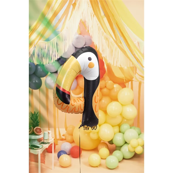 Lufi 4-es szám fólia tukán madár 68x91 cm mix